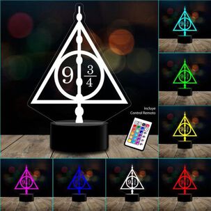 Lampara 3d Harry Potter Reliquias De La Muerte C/ Remoto