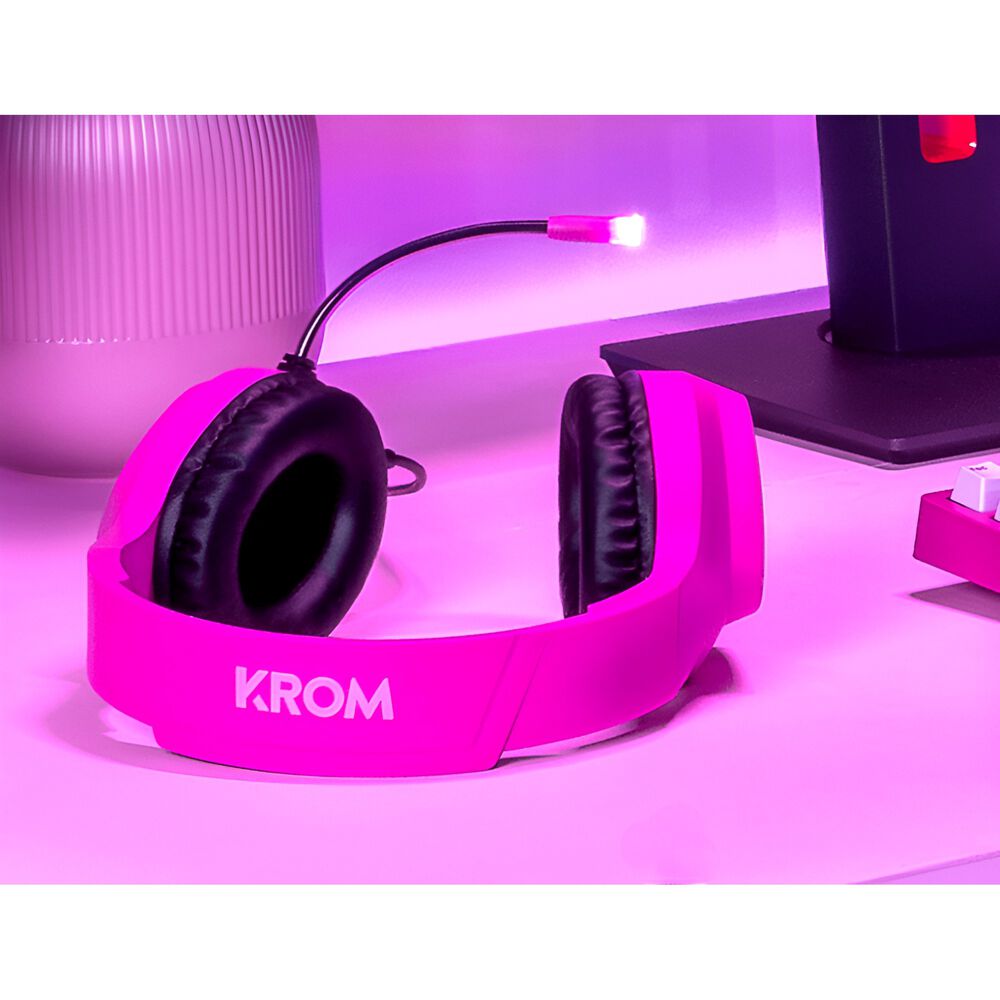 Aud&iacute;fonos Gamer De Barbie Rosados Krom Khali Multiplataforma image number 9.0