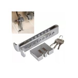 Traba Pedal + Candado + Llaves Seguridad Auto Anti Robo