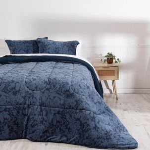 Plumon Coral Estampado Sherpa 2 Plazas Maqui