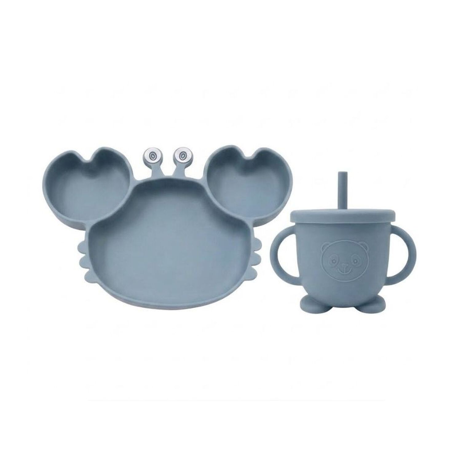 Set Alimentacion Bebe Silicona Plato Cangrejo image number 2.0