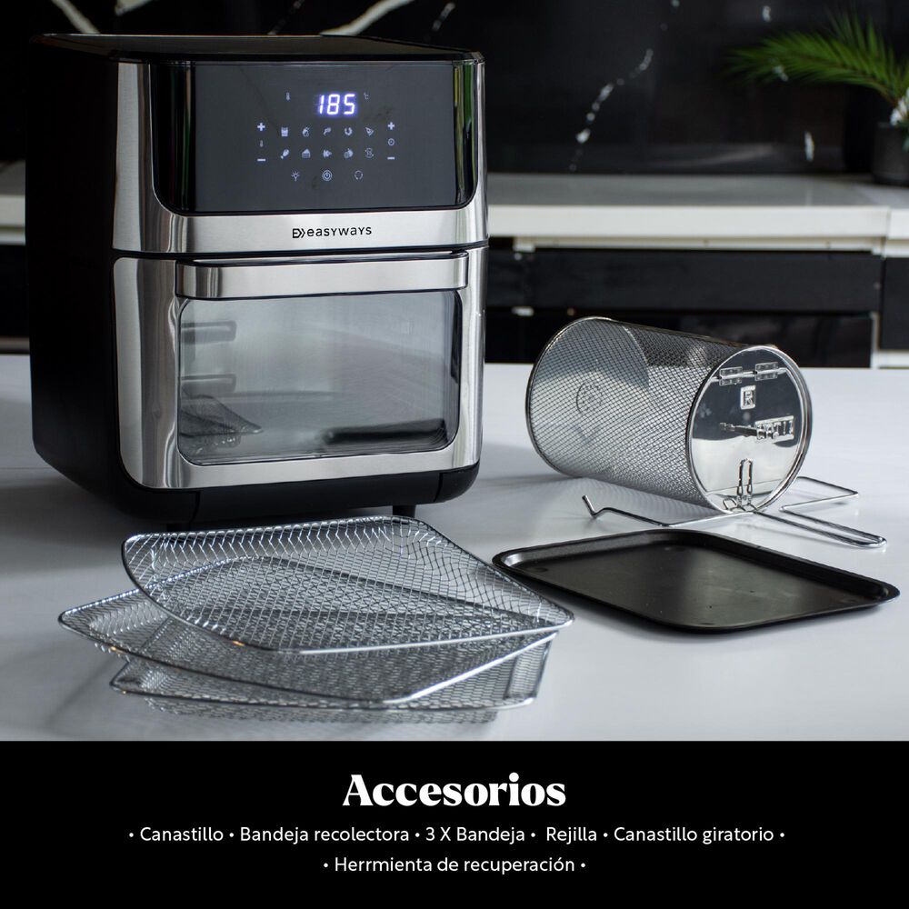 Freidora De Aire Horno Air Fryer Plus Lite 12 L Easyways image number 9.0