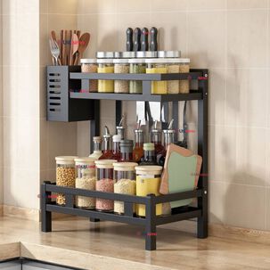 Estante Organizador Para Especias Cocina Especiero 2 Niveles