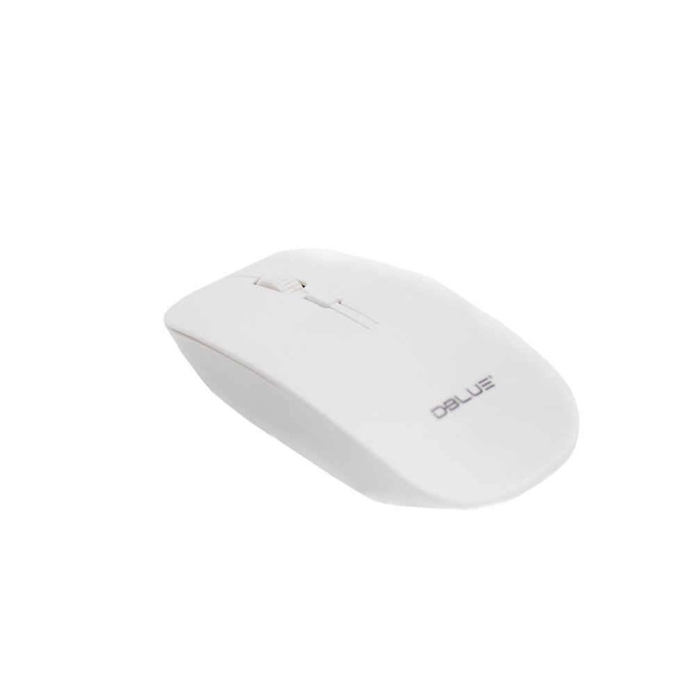 Mouse Óptico Inalámbrico Diseño Plano Color Blanco - Ps image number 0.0