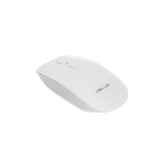 Mouse &Oacute;ptico Inal&aacute;mbrico Dise&ntilde;o Plano Color Blanco - Ps