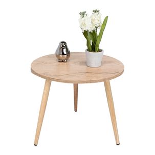 Mesa Lateral Aux Cafe Claro 41,5x47,9x47,9 Cm