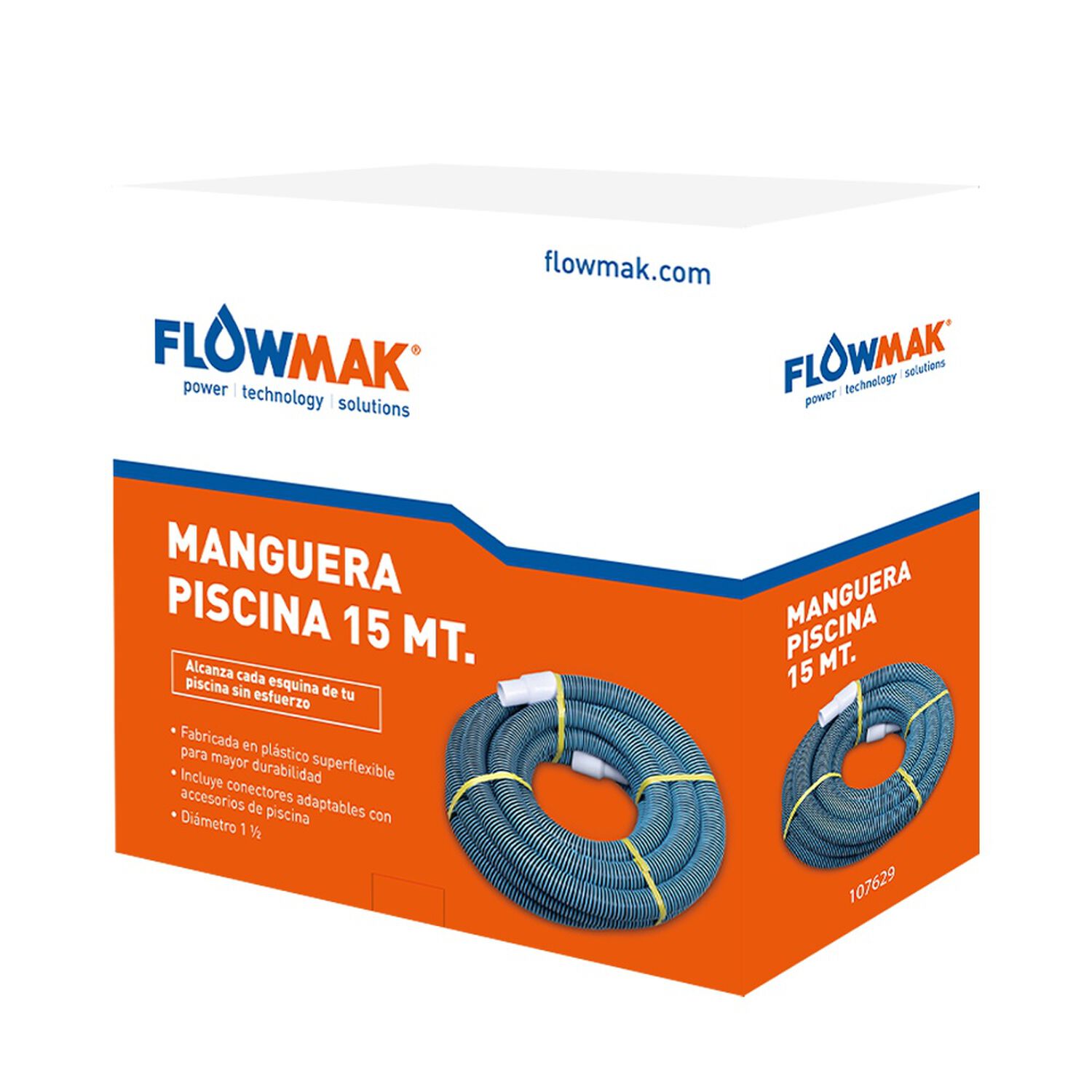 Manguera Para Piscina 15 Metros 1-1/2" Flowmak image number 1.0