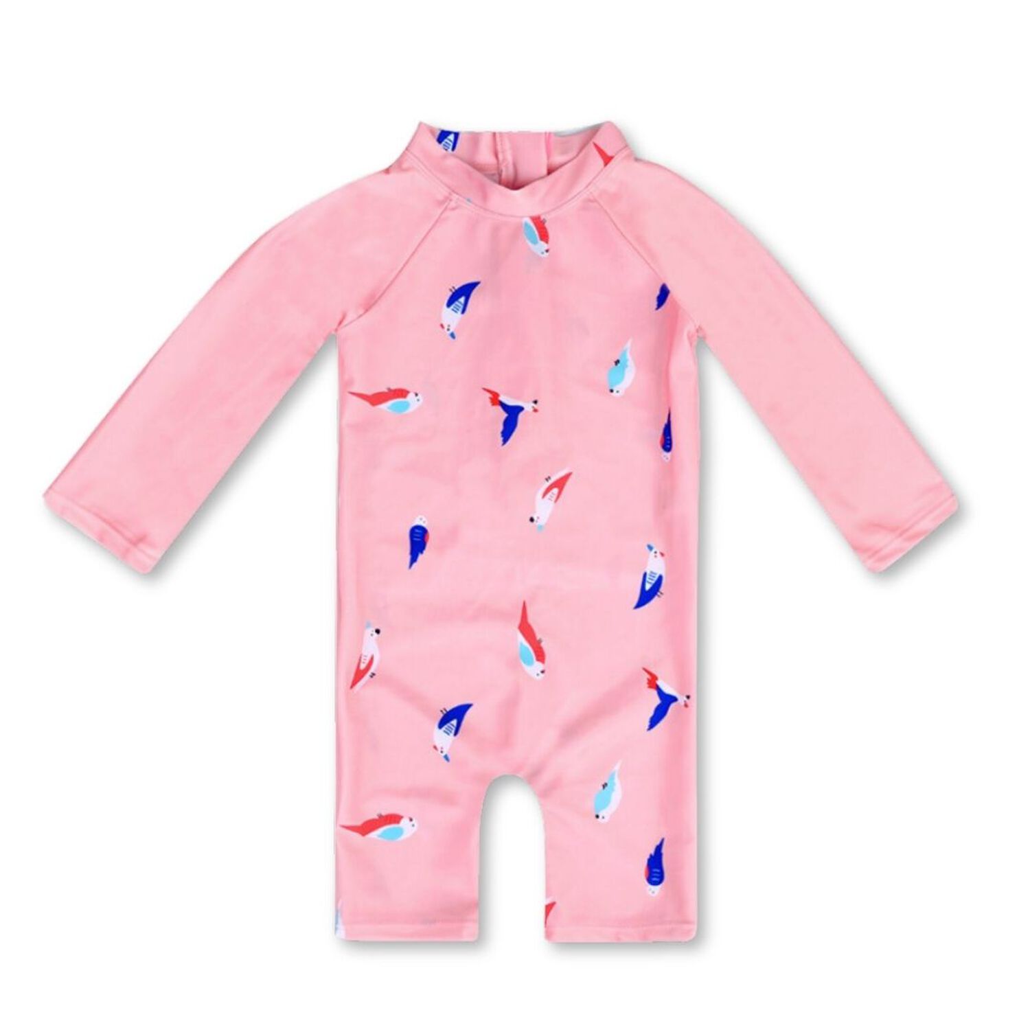 Traje De Ba&ntilde;o Enterito Manga Larga Ni&ntilde;a Jump Kids Rosa Aves image number 0.0