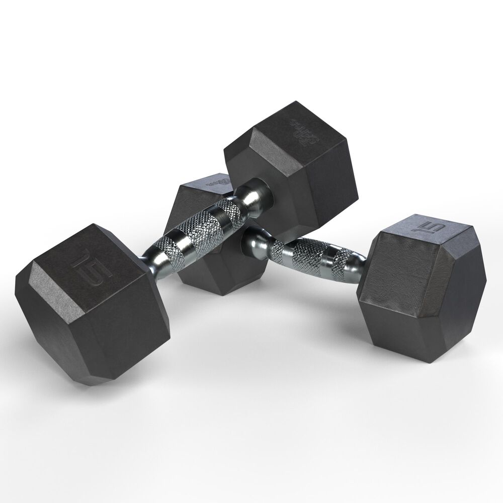 Mancuerna Hexagonal Recubierta En Caucho 15 Kg image number 2.0