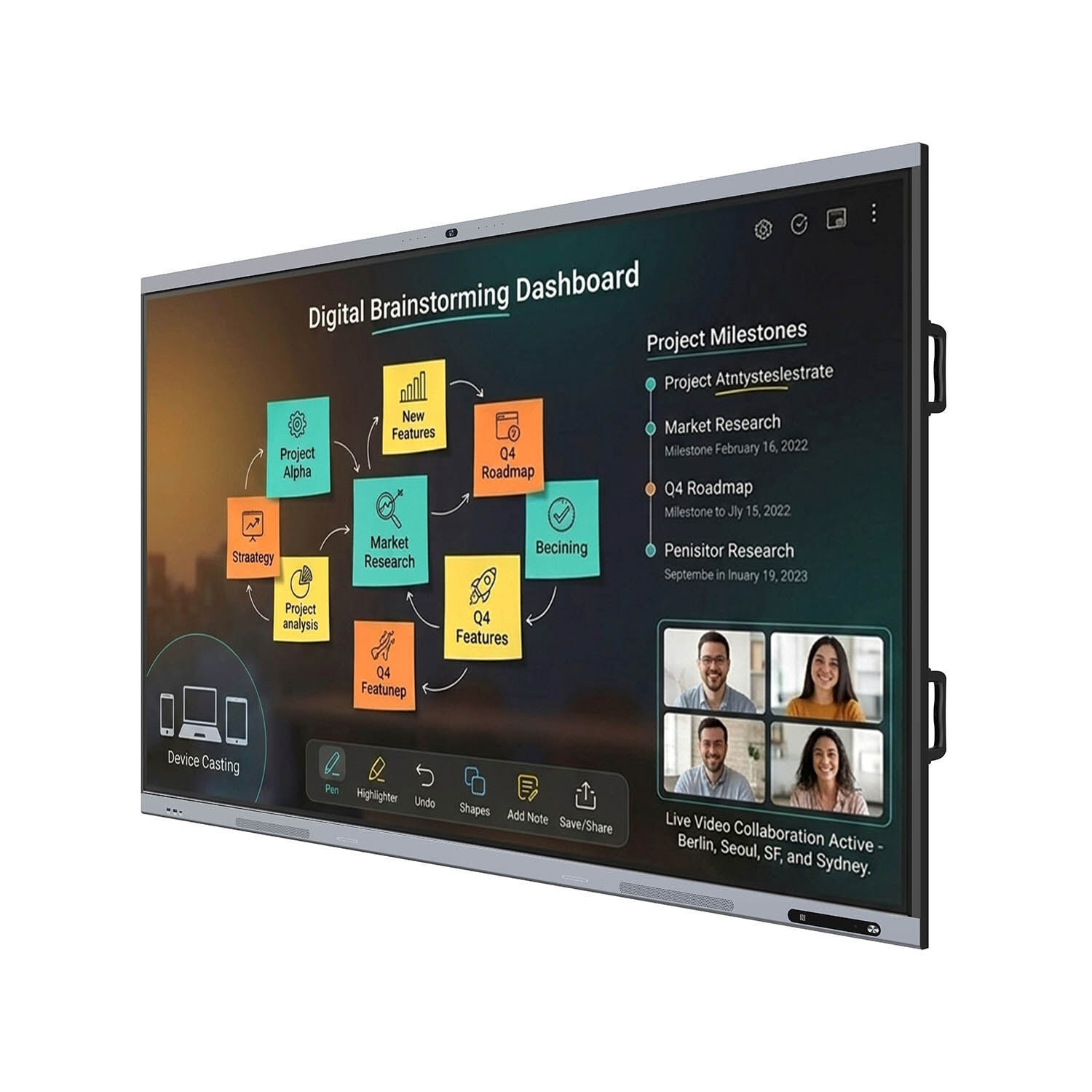 Pantalla Interactiva T&aacute;ctil Aiwa 86'' Uhd 4k Android Aw-ik86 image number 1.0
