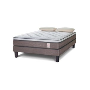 Cama Europea Rosen New Style 6 / 2 Plazas / Base Normal + Almohadas