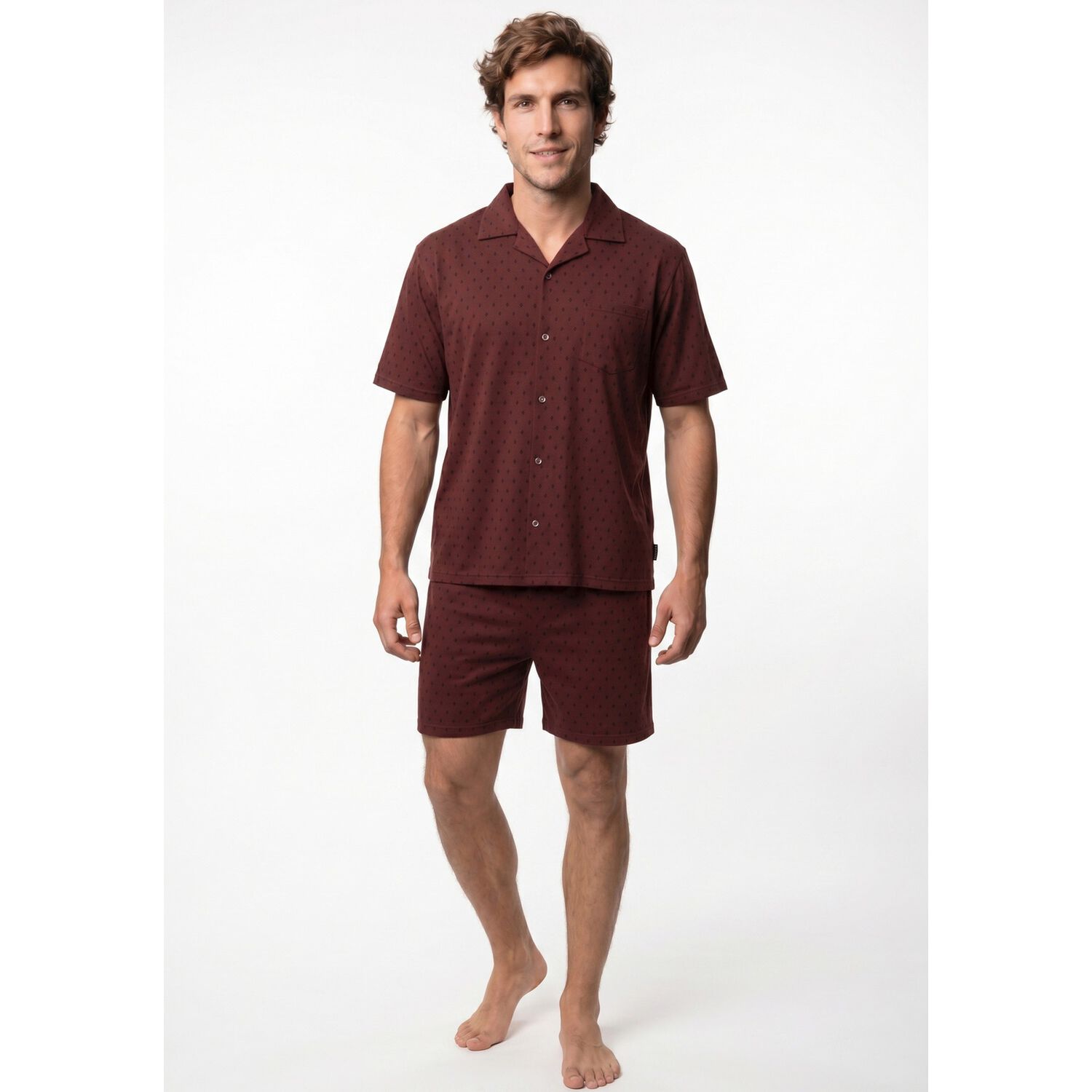 Pijama Hombre Verano 2 Piezas Algod&oacute;n Kayser 770824-bur image number 0.0