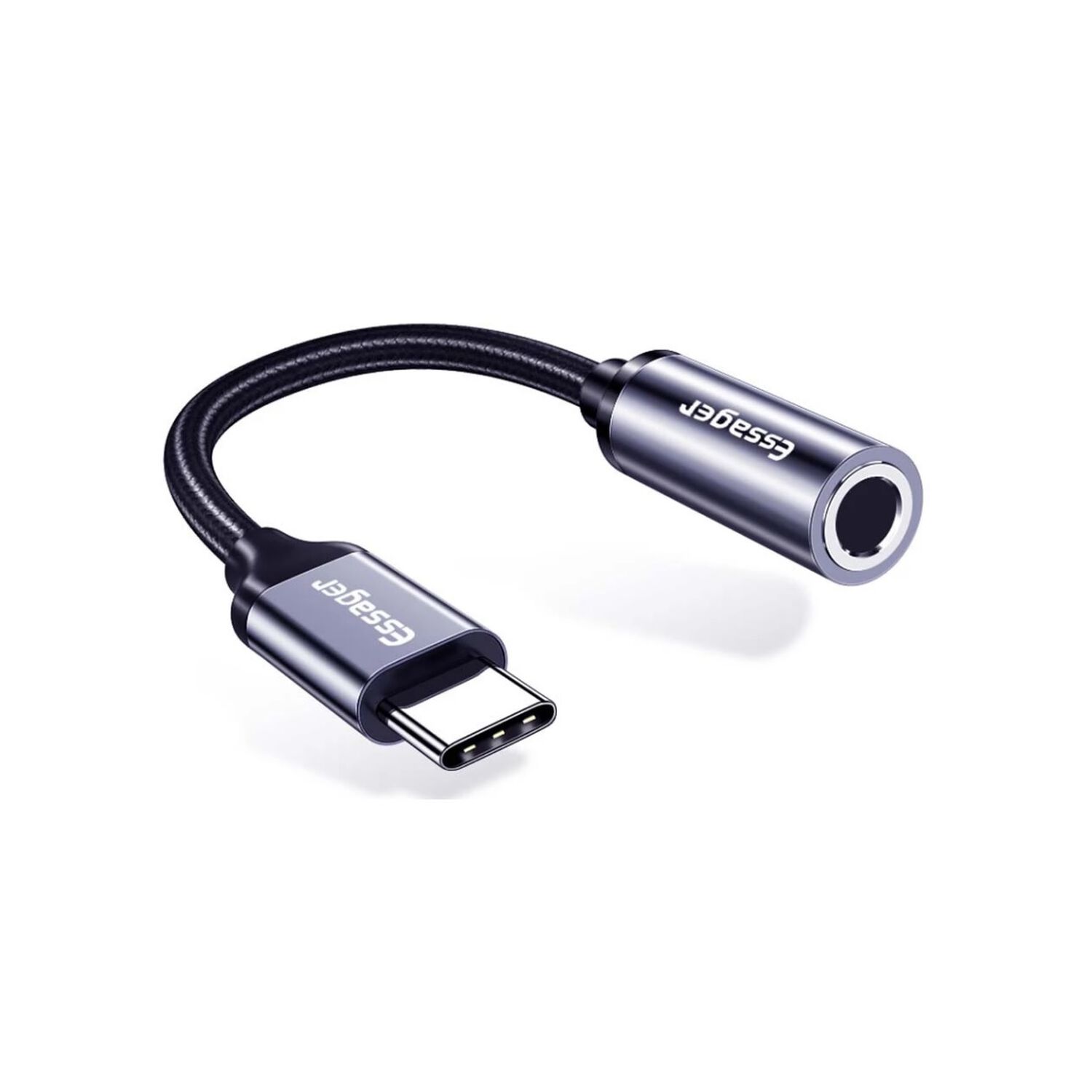 Adaptador Aud&iacute;fonos Aluminio Cord&oacute;n De Hilo Reforzado Certificado Para Tipo C A Cable Audio Jack 3,5 Acordonado Resistente Auxiliar image number 0.0