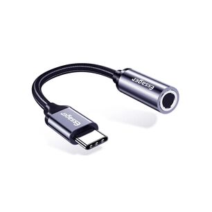 Adaptador Aud&iacute;fonos Aluminio Cord&oacute;n De Hilo Reforzado Certificado Para Tipo C A Cable Audio Jack 3,5 Acordonado Resistente Auxiliar