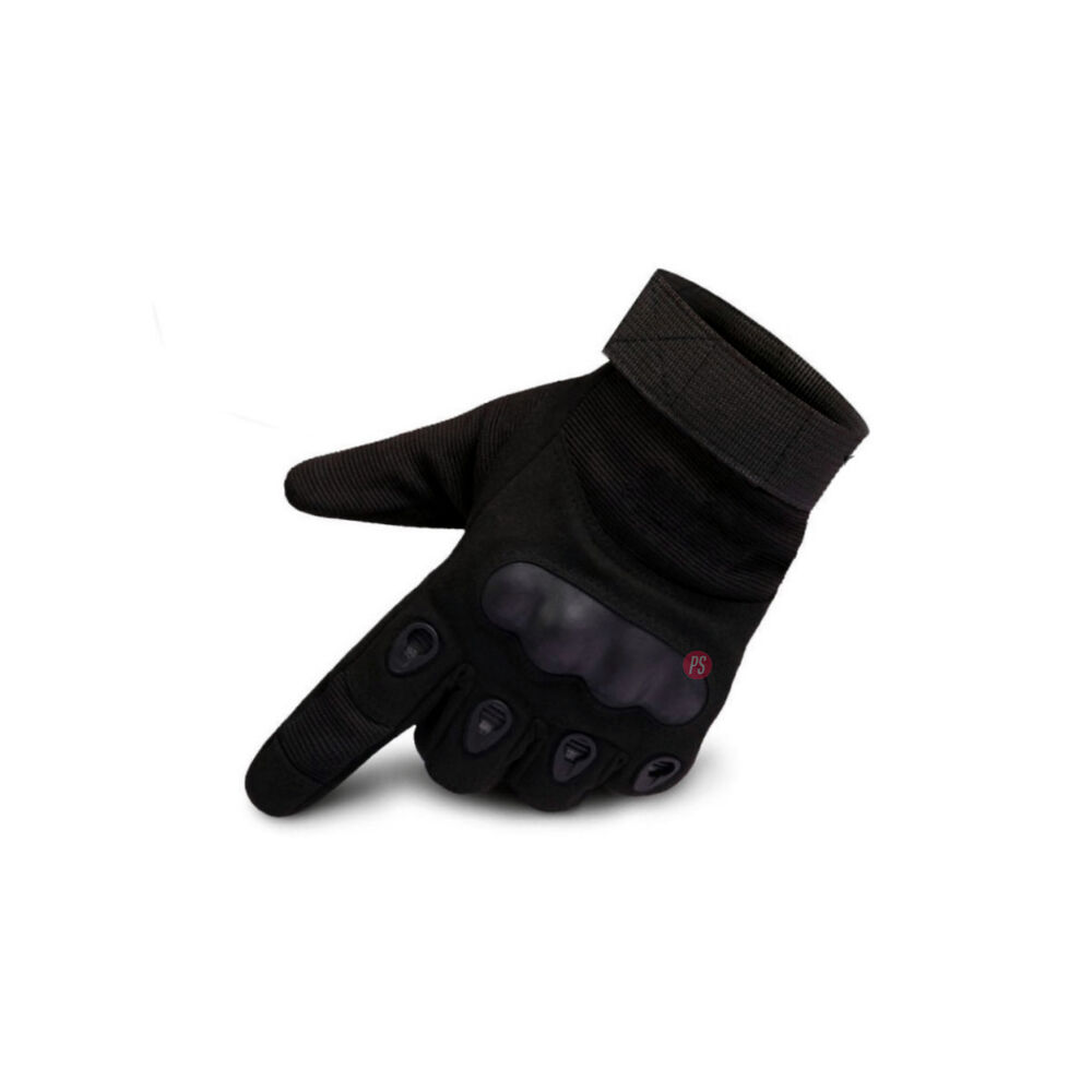 Guantes Para Moto De Cuero Color Negro - Ps image number 1.0