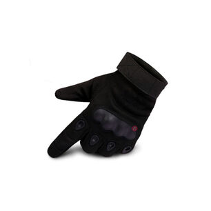 Guantes Para Moto De Cuero Color Negro - Ps