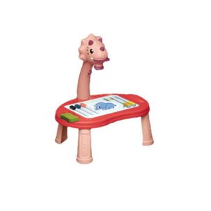 Juguete Mesa De Dibujo Proyector Led Infantil Rosado
