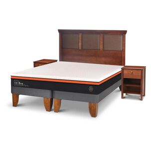 Cama Europea Cic Bee Comfort / King / Base Dividida + Set De Maderas