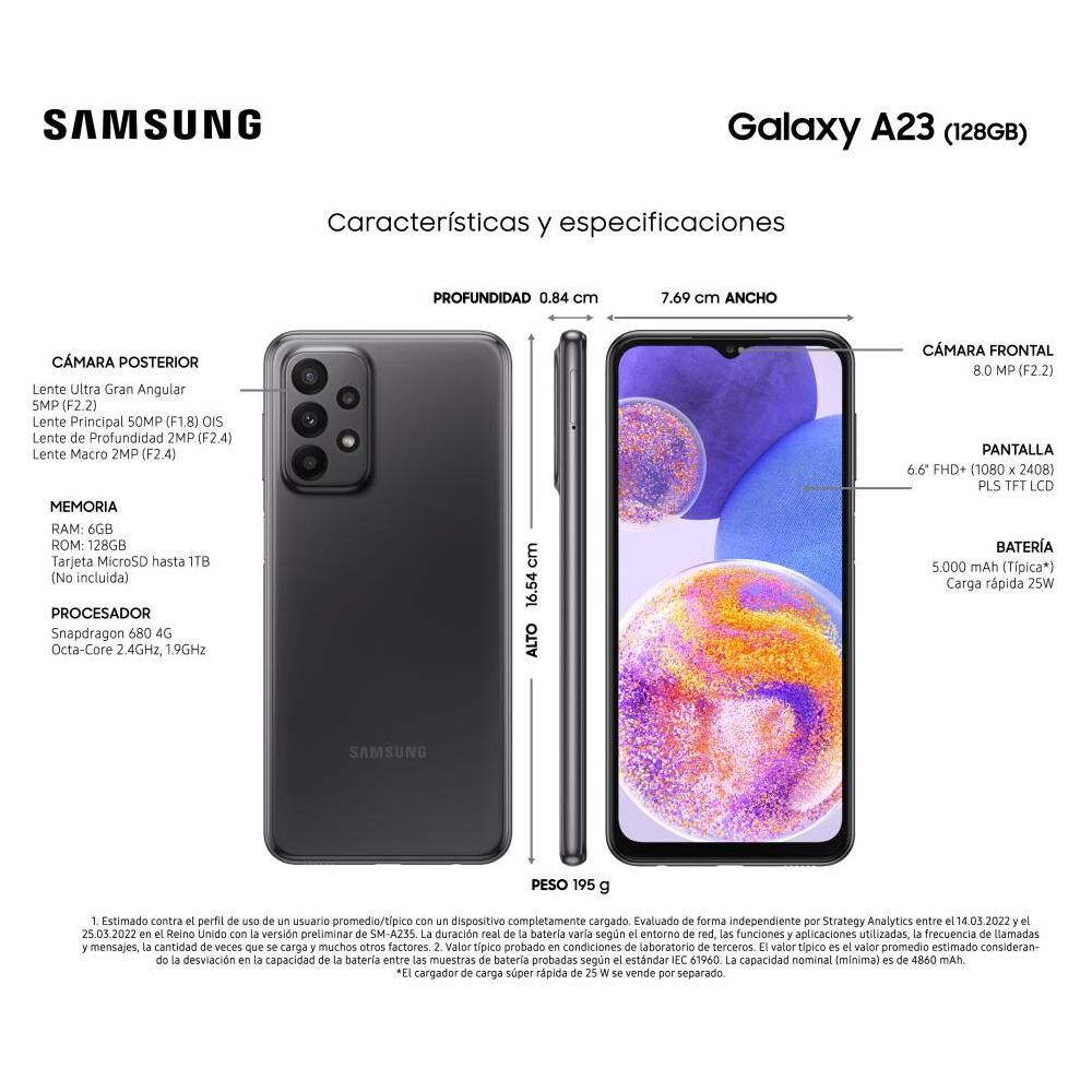 Smartphone Samsung Galaxy A23 / 128 GB / Liberado image number 3.0