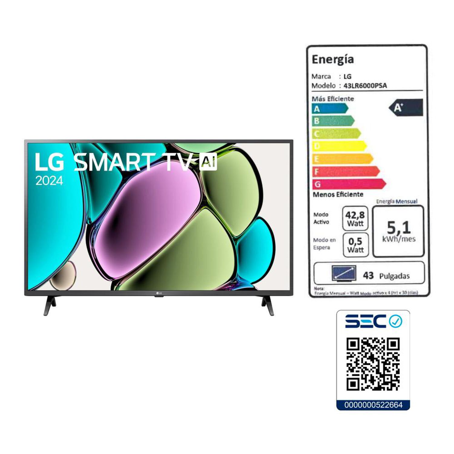 Led 43" LG 43LR6000PSA / Full HD / Smart TV image number 5.0