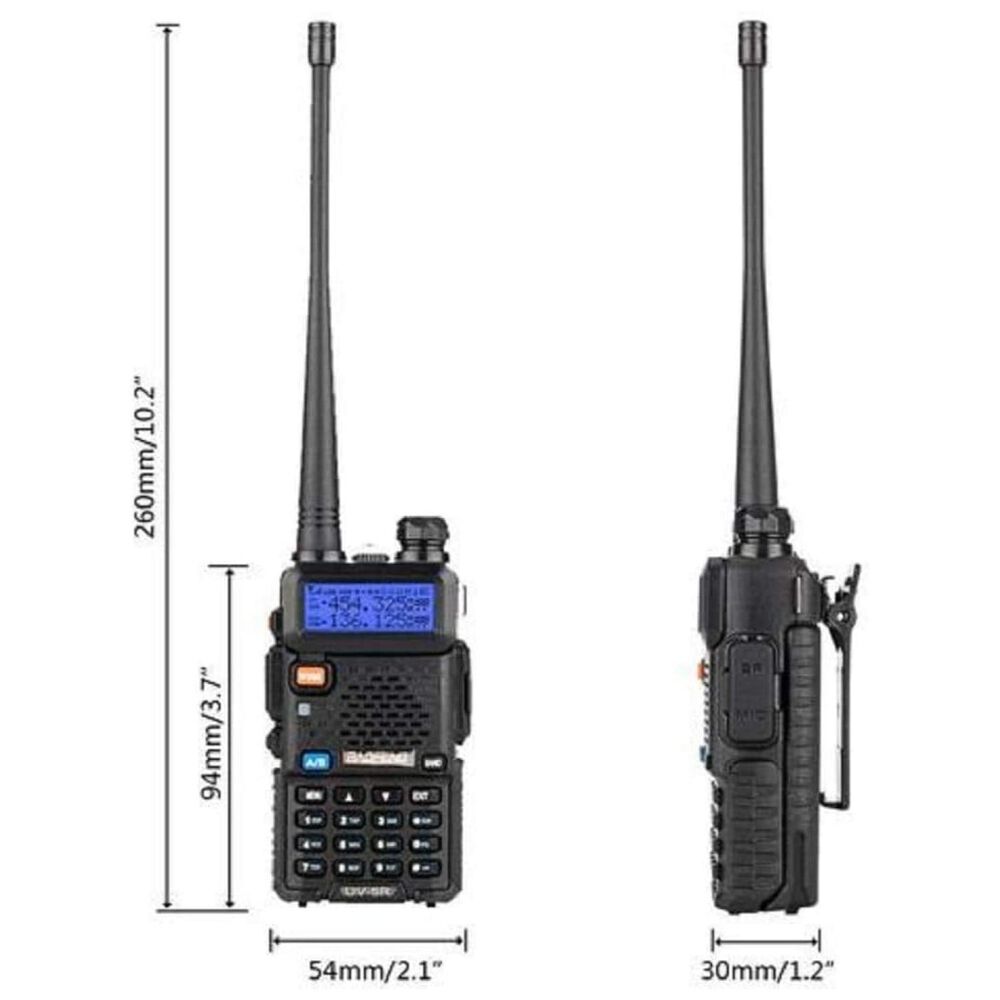 Radio Transmisor Walkie Talkie Negro Uhf-uv 5re image number 4.0