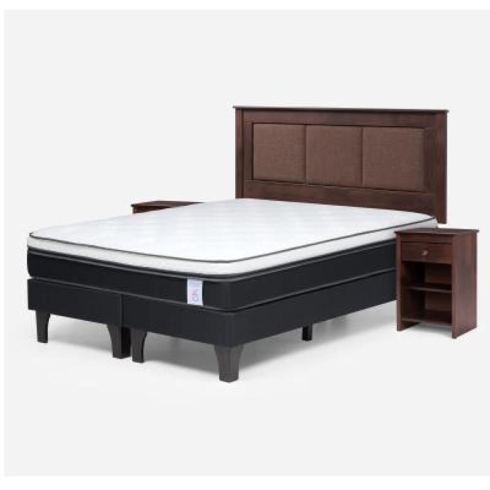 Cama Europea Rosen New Style 6 / King / Base Dividida + Set De Maderas image number 9.0