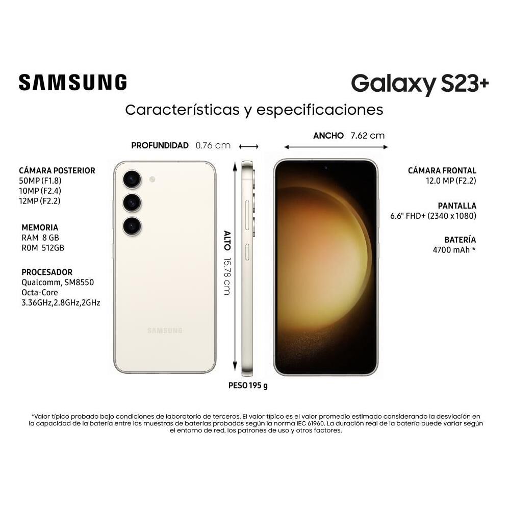 Smartphone Samsung Galaxy S23+ / 5G / 512 GB / Liberado image number 4.0