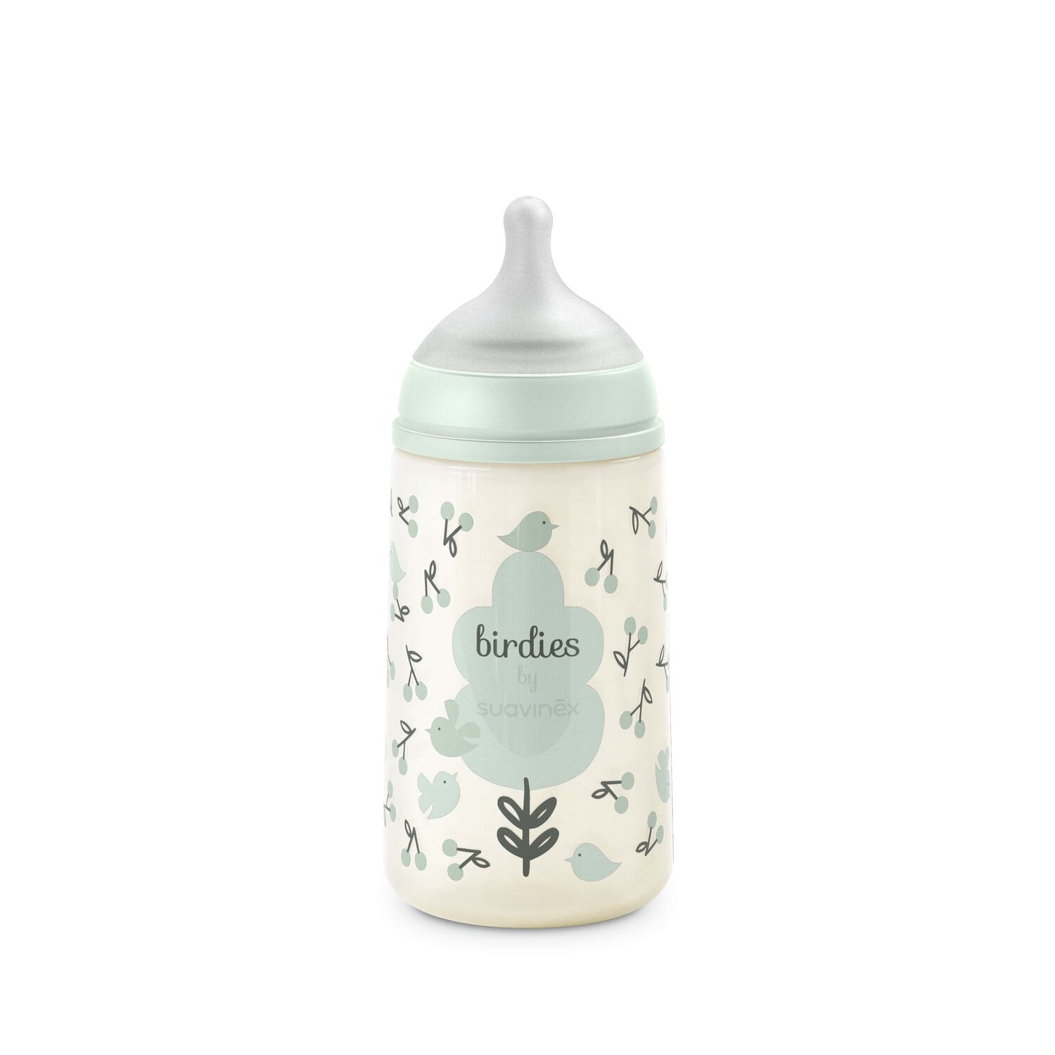 Mamadera 270ml Fisiol&oacute;gica Silicona Fm Birdies Verde image number 1.0