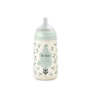 Mamadera 270ml Fisiol&oacute;gica Silicona Fm Birdies Verde