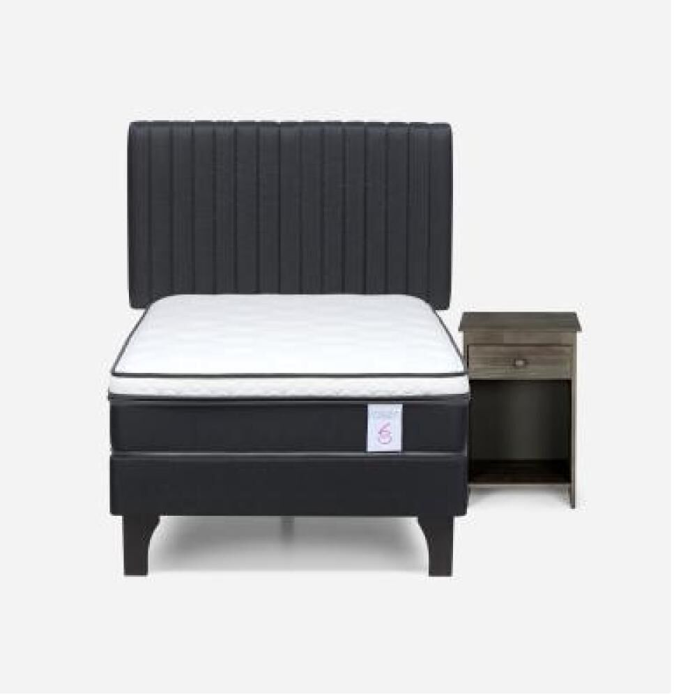 Cama Europea Rosen New Style 6 / 1.5 Plazas / Base Normal + Set De Maderas image number 8.0