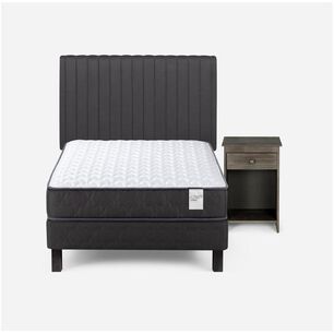 Cama Europea Rosen Wave / 1.5 Plazas / Base Normal + Set De Maderas