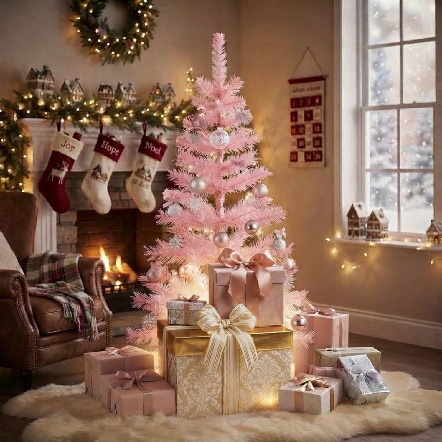 &Aacute;rbol Navide&ntilde;o Artificial Altura 180cm Color Rosa image number 5.0