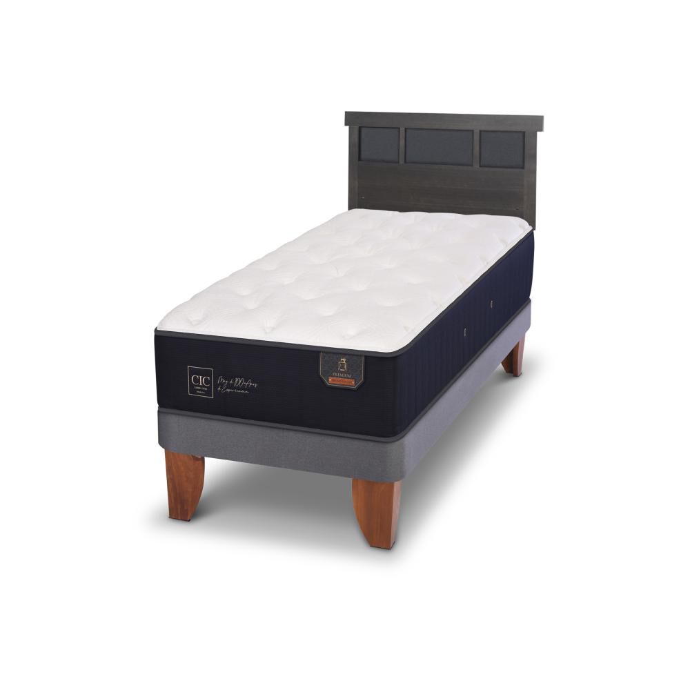Cama Europea Cic Premium / 1.5 Plazas / Base Normal + Respaldo image number 3.0