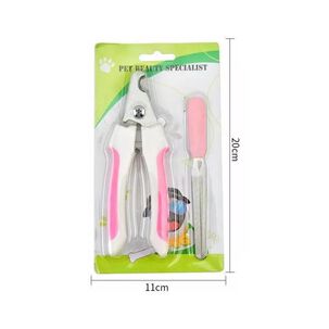 Kit Cortauñas Y Limas Para Perros Y Gatos Mascotas Rosado