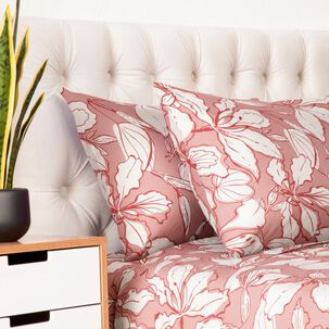 Juego De S&aacute;banas Belle Noite Burdeos / 2 Plazas