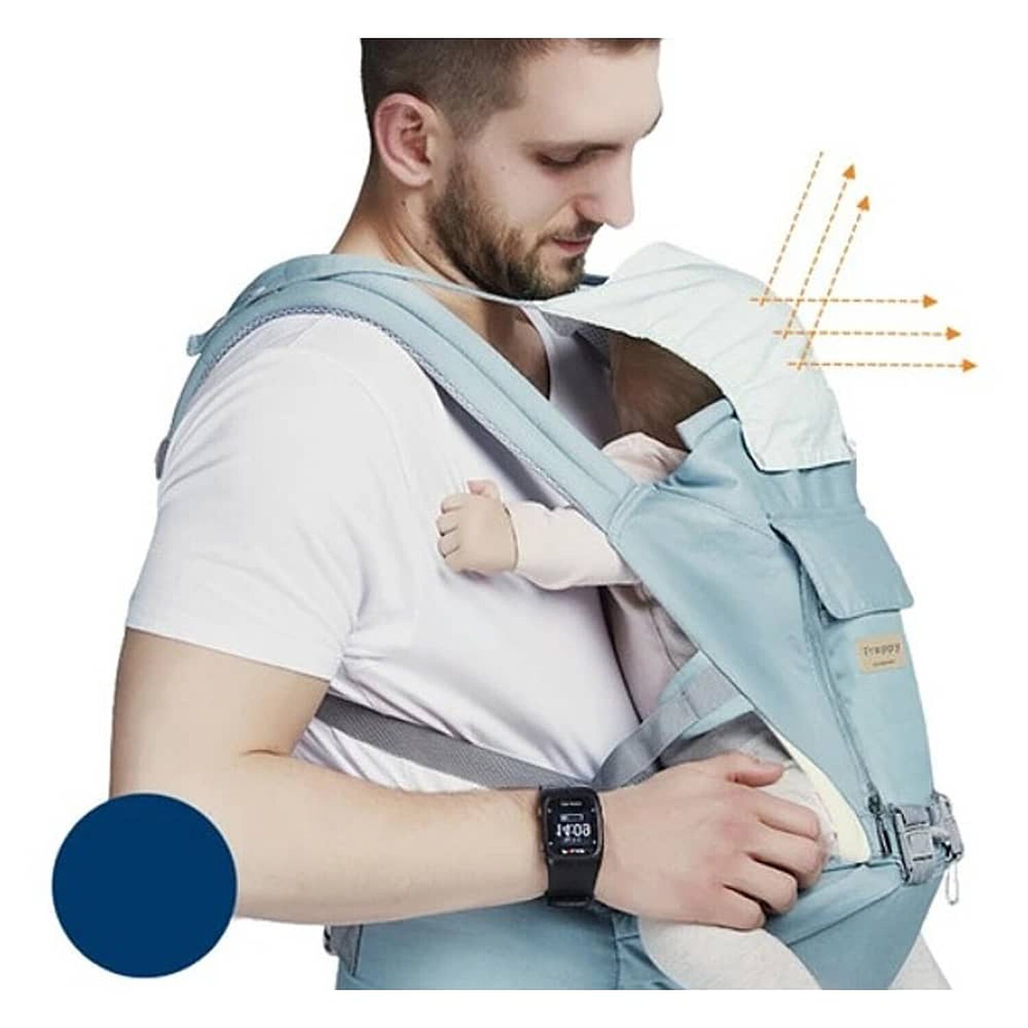 Portabeb&eacute; Ergon&oacute;mico 3 En 1 Multifuncional Mochila Infantil image number 2.0