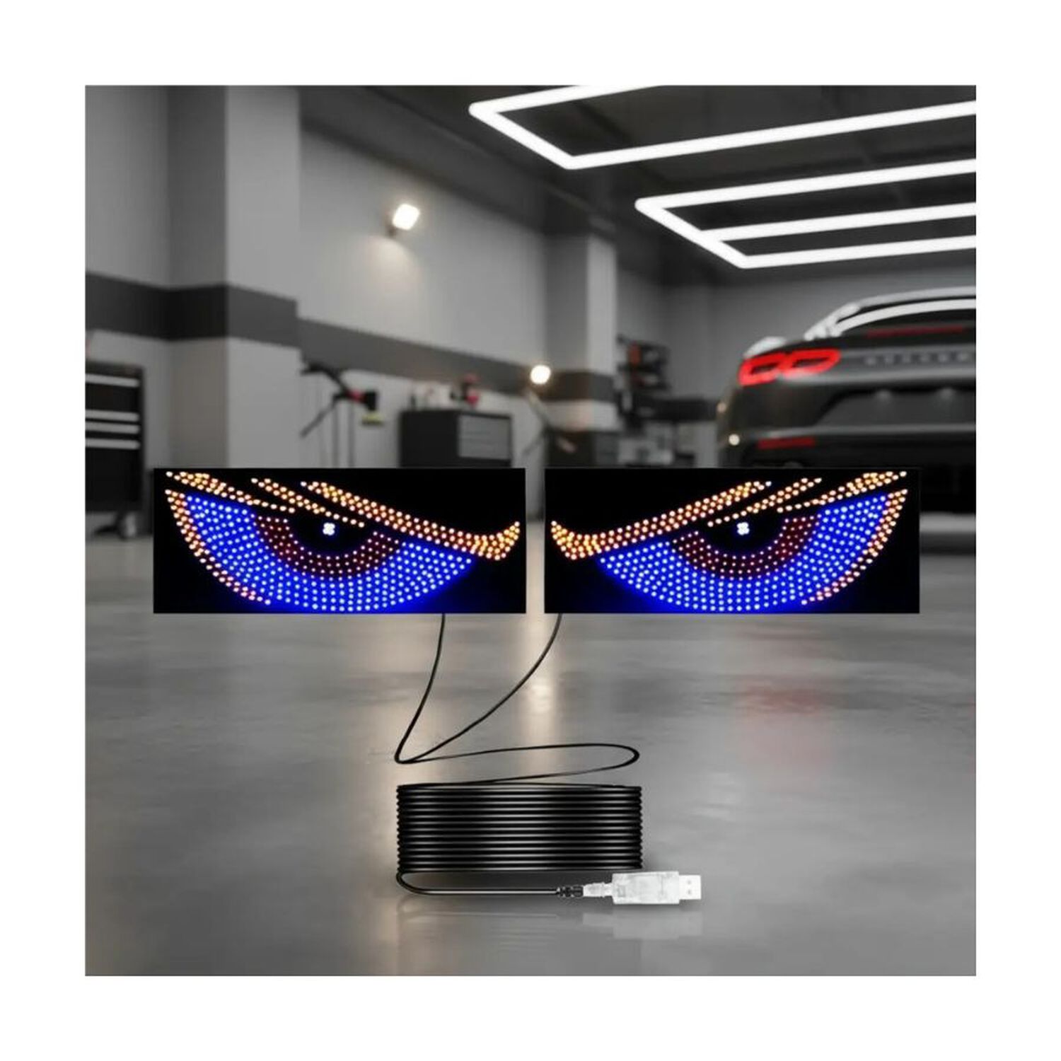 Luces Led Parabrisas Auto Ojos De Demonio Devil Eyes Usb image number 4.0