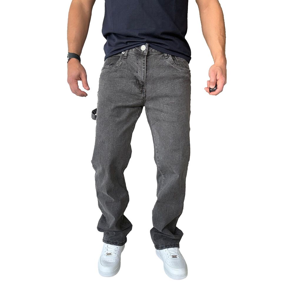 Jeans Cargo Elasticado Recto Gris image number 4.0