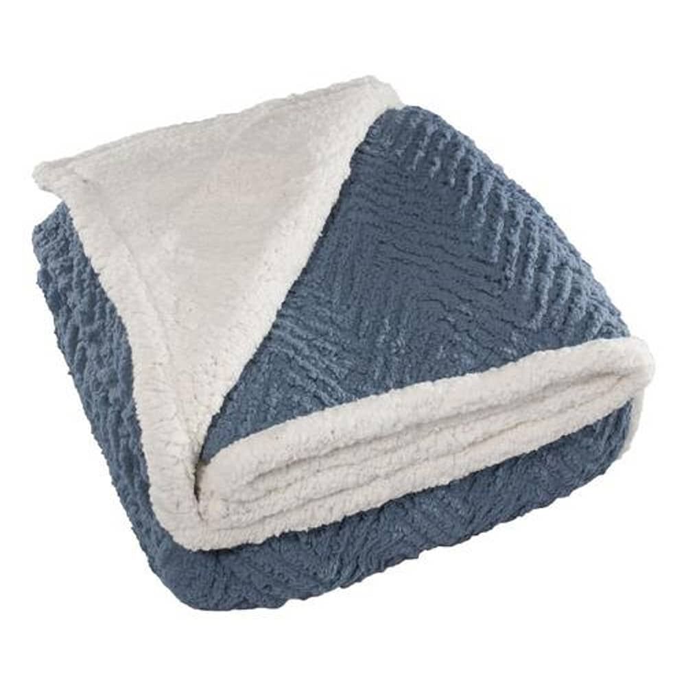 Frazada Andes Chiporro Espiga Azul 1.5 Plaza image number 3.0