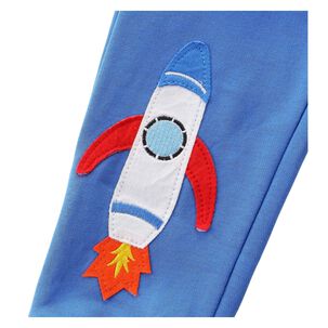 Pantal&oacute;n Buzo Ni&ntilde;o 100% Algod&oacute;n Jump Kids Azul Cohete