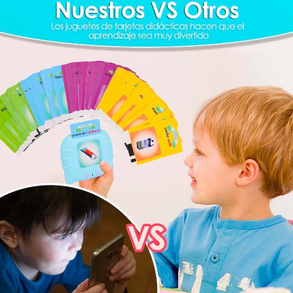 Juguetes Aprendizaje Espa&ntilde;ol Tarjetas Ni&ntilde;os 224 Palabras image number 2.0