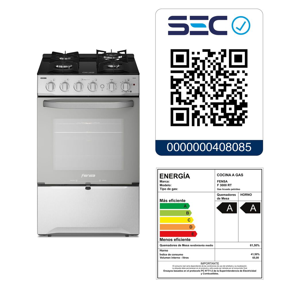 Cocina Fensa 4 Platos Experience Con Vaporbake F 3000 Rt image number 13.0