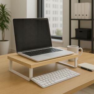 Soporte Elevado Para Escritorio Computadora Blanco 50cm
