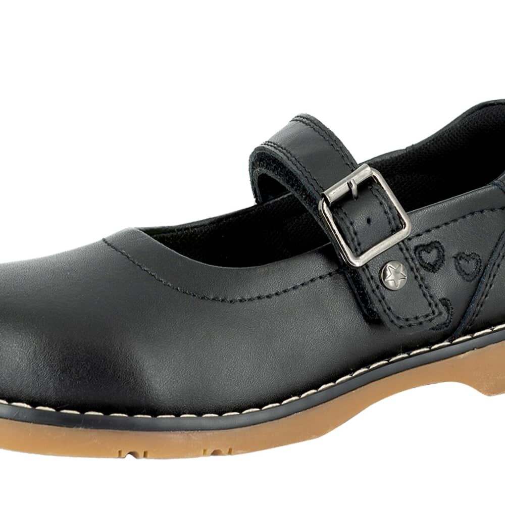 Zapato Escolar De Cuero Britton Negro Bamboo image number 3.0