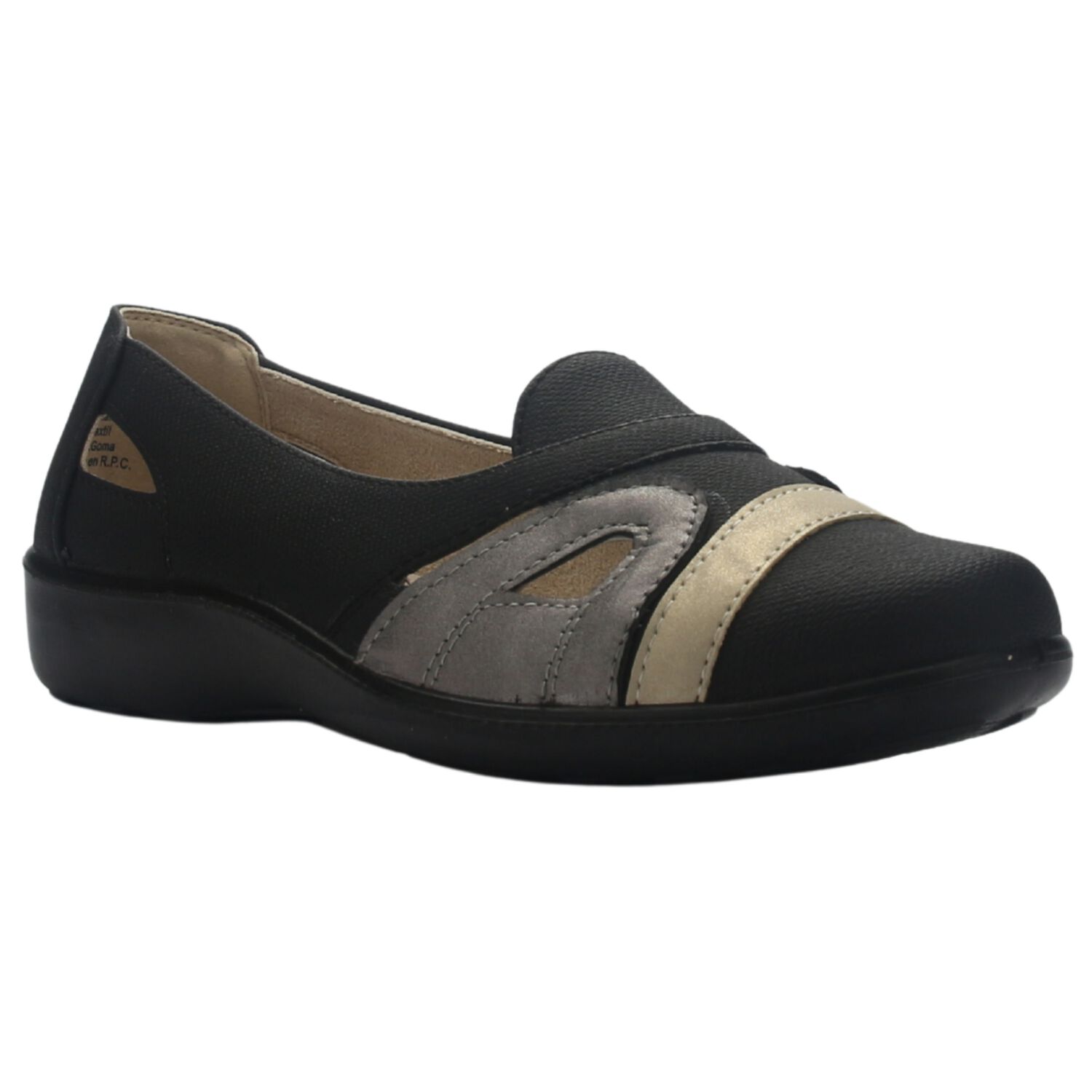 Zapato Mujer Casual Negro Dorado Chalada Deco-12 image number 2.0