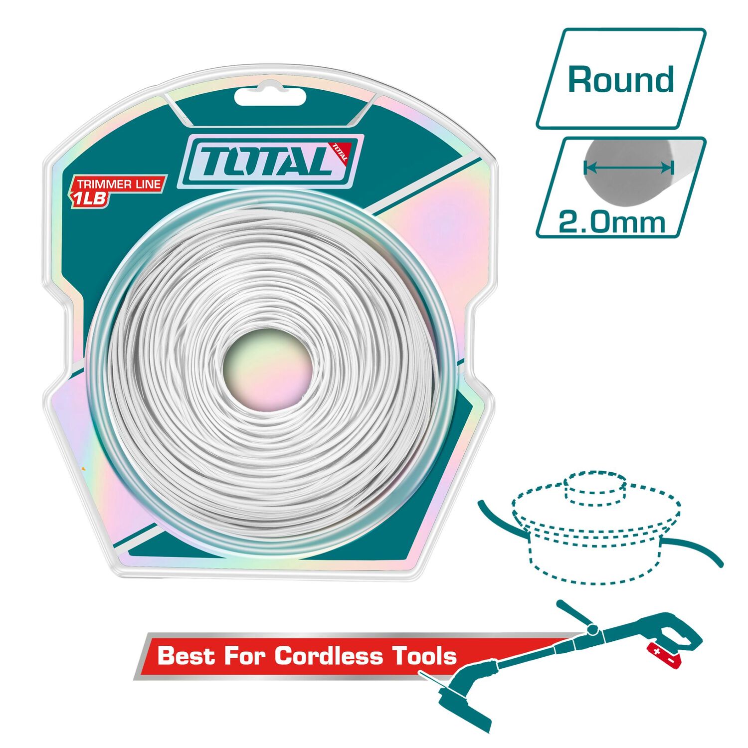 Hilo Nylon Para Orilladora 2.0mm 1lb Total image number 1.0
