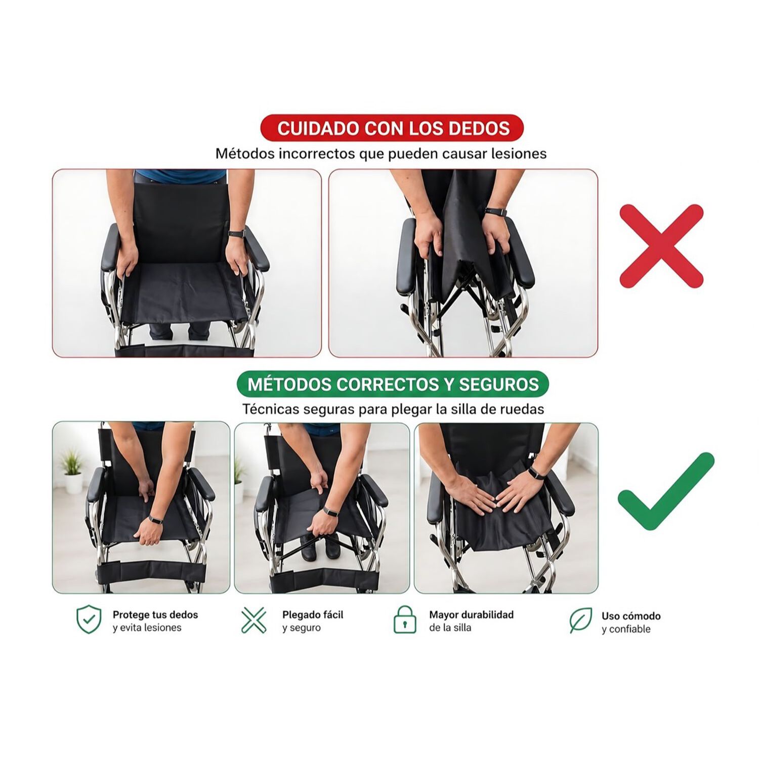 Silla De Ruedas Plegable Doble Freno Aluminio Liviana Kjt106g Oneder image number 3.0