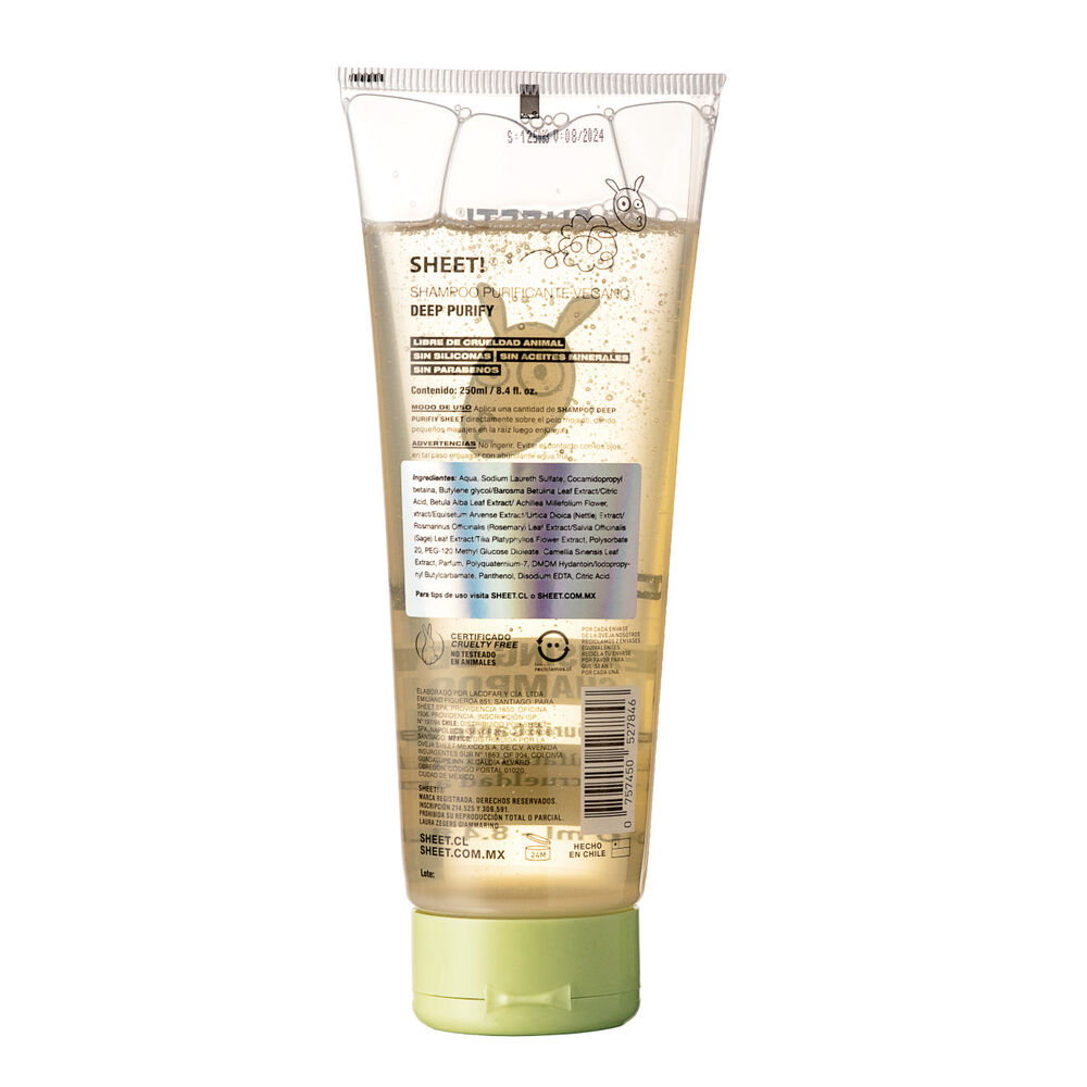 Shampoo Vegano Limpieza Profunda Con Sulfatos Sheet image number 1.0