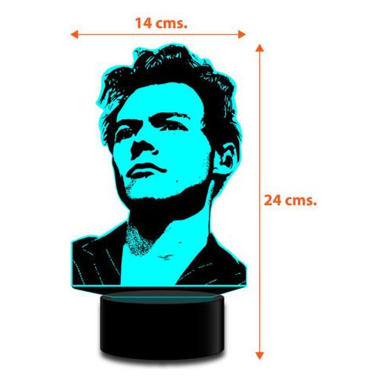 Lampara 3d Harry Styles Rostro 16 Colores Con/ Remoto Modb image number 1.0