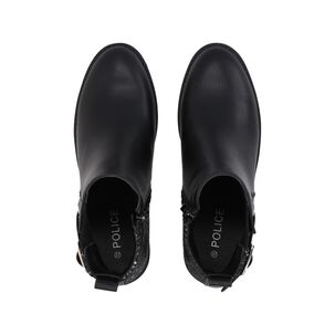 Botin Casual Mujer Negro Taco Medio Harper Police